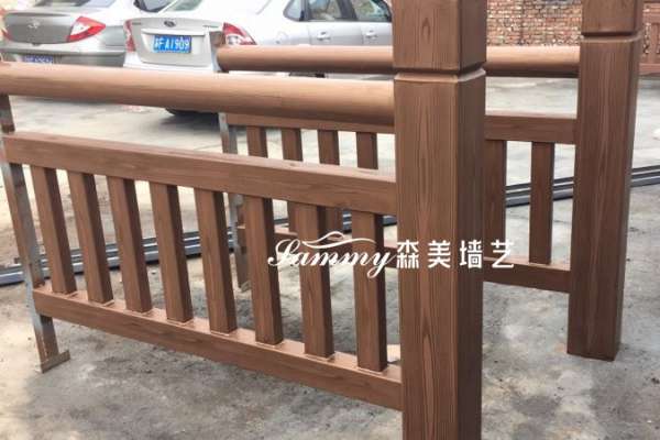 江蘇省南通市通州區新三十里橋護欄木紋漆施工