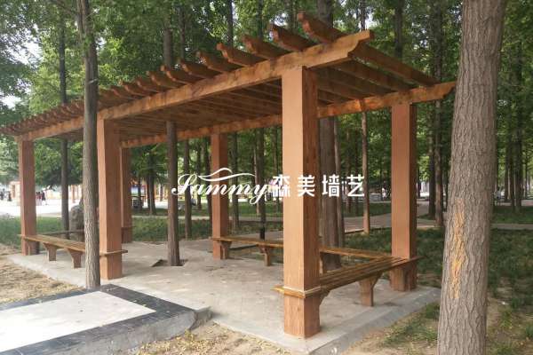 河南濮陽華龍區中原綠色莊園景區混凝土長廊木