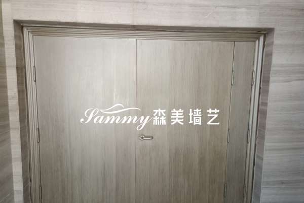 合肥包河區望湖路華廚味道防火門木紋漆項目